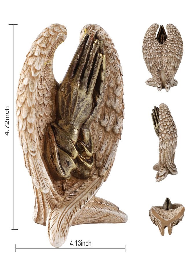 TALPGOD Angel Wings with Praying Hands Statue,Angel Statues for Home Decor,Guardian Angel Figurines for Catholic Decor,Garden Angels Outdoor Statue,Catholic Statues Angel Gifts for Women - Image 2